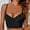 Black, variant on HOMBOM Unlined Womens Bras Daily Soft Cup Bralette Brassiere Comfort Black Spaghetti Straps Wireless Bras 32C