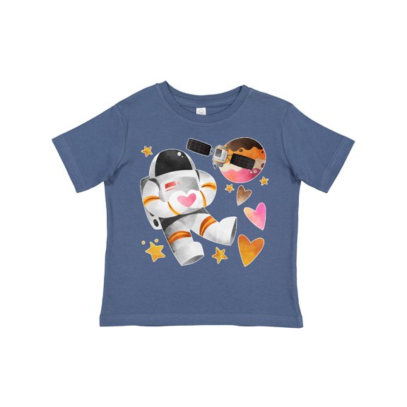 Inktastic Astronaut Valentine Outer Space Hearts Boys or Girls Toddler T-Shirt