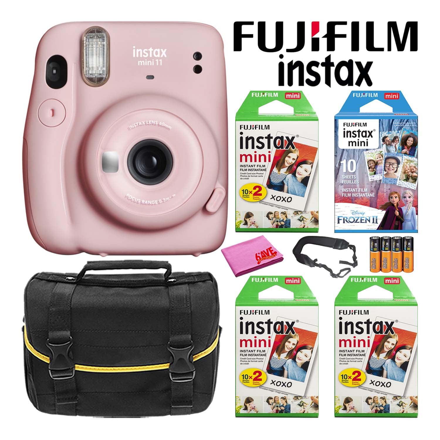 Fujifilm Instax Mini 11 Instant Camera (Blush Pink) Bundle