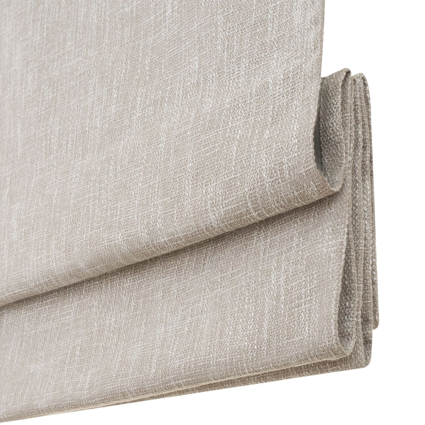 Eclipse Drew Textured Solid, 100% Total Blackout, Cordless Roman Shade, Linen, 36 x 64