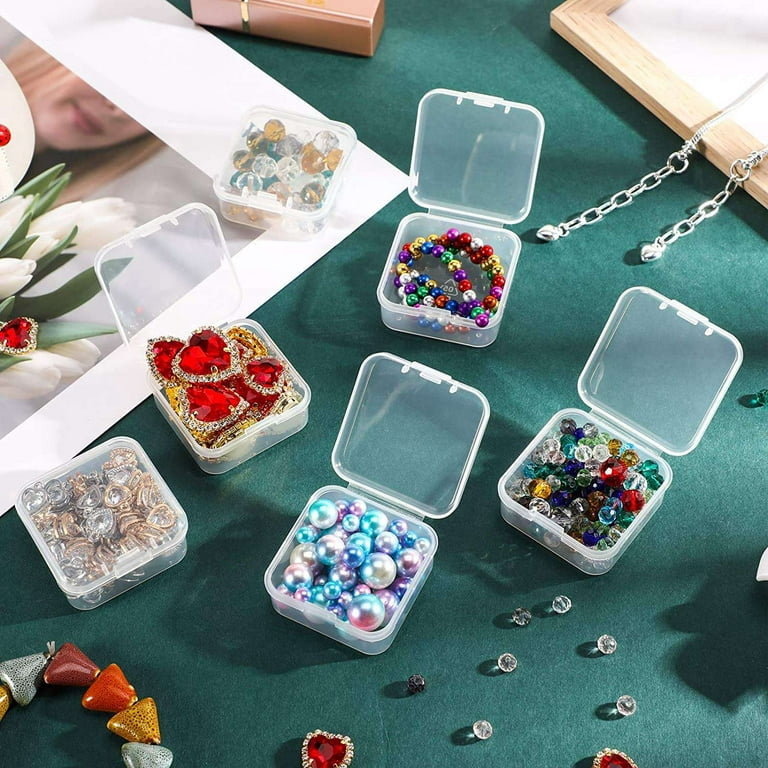 6 Pieces Mini Plastic Clear Storage Box For Collecting Small Items