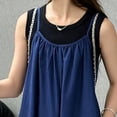 thumbnail image 4 of UJNDER Girls Jumpsuit with Adjustable Straps Slim Fit Romper for Toddlers Casual Playwear Girls Pants,Blue,12-13 Years, 4 of 9