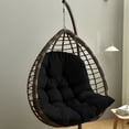 thumbnail image 5 of Eurhowing Egg Chair Cushion Replacement, 4.5" Thick Waterproof Non-Slip Hanging Basket Chair Pad, Outdoor Indoor Patio Swing Seat Cushion (Black), 5 of 7
