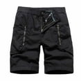 thumbnail image 2 of Xysaqa Men's Big & Tall Cargo Shorts Elastic Waist Outdoor Shorts Mens Casual Cotton Relaxed Fitted Cargo Work Short Pants with Multi Pockets 2X 3X 4X, 2 of 3