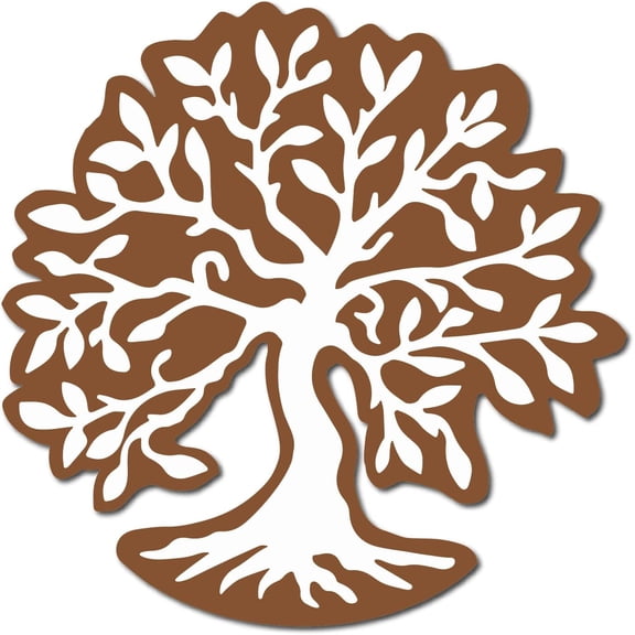 Tree of Life Wood Wall Art Wall Decor Sign Decorations Cactus Wooden Sculpture Spiritual with Hook for Farmhouse Home Living Room Gift Christmas Decor 12 x 12 Inch(Brown) Brown
