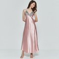 thumbnail image 6 of Seyurigaoka Elegant Women Sleepwear Nightgown Satin Silk Babydoll Lace Robes Sexy Night Sleep Dress, 6 of 7