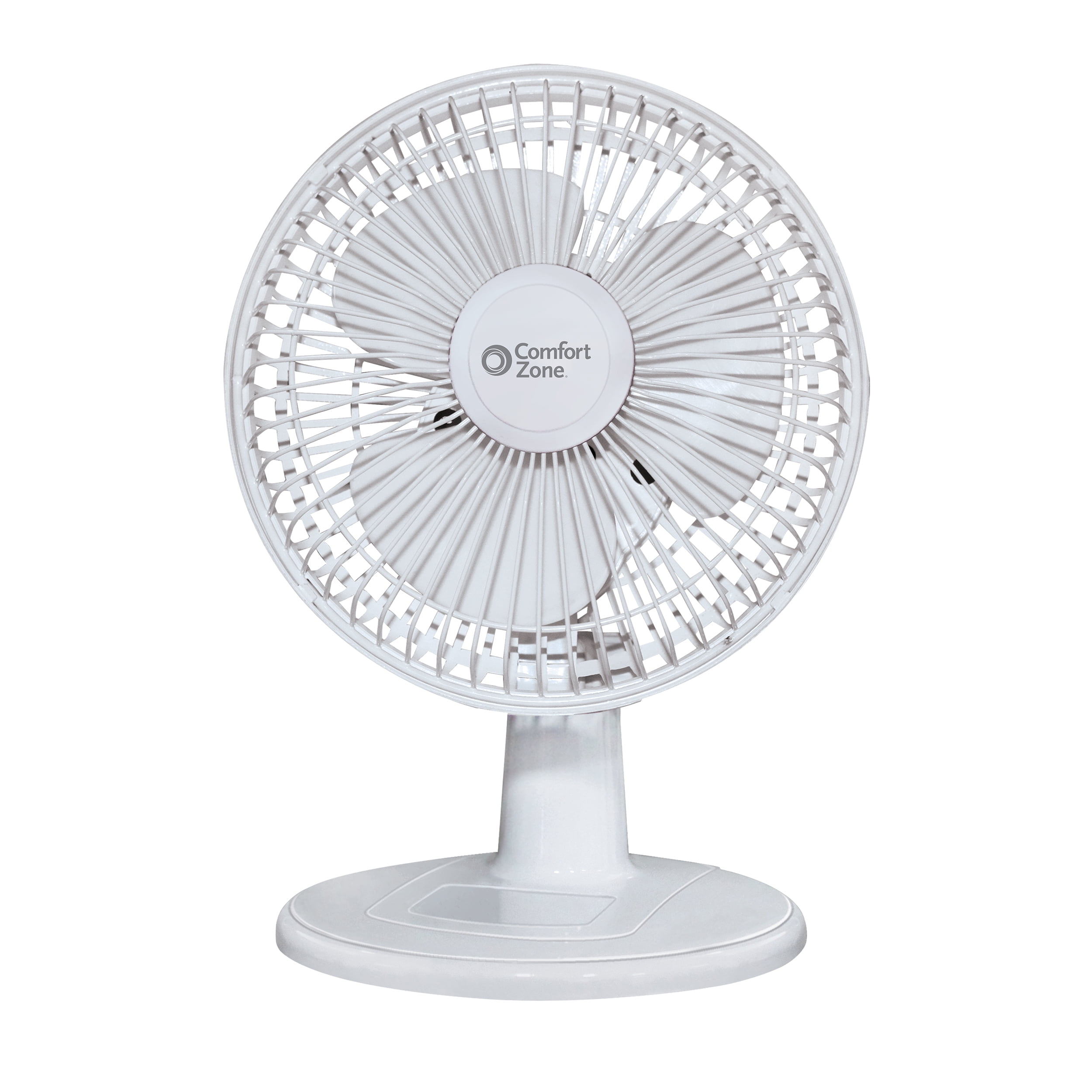 Comfort Zone 6" 2Speed Quiet Portable Indoor Desk Fan with Stable Base