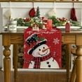 thumbnail image 3 of Smile Snowman Let It Snow Christmas Winter Red Table Runner 13 x 72 Inch, 3 of 7