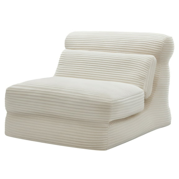 MCQ 3 in 1 Folding Sofa, Convertible Portable Single Bed with Back Support for Living Room Bedroom Lounge, White