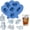 Blue, variant on Marine Life Silicone Cooling Trays, 6 Cute Sea Animal Shapes for Cocktails Coffee Juice - Easy Release Flexible BPA-Zero Mold with Sturdy Frame Ideal for Kids Party Candy Chocolate