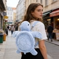 thumbnail image 5 of Mochila de tortuga para niñas. Mochila de tortuga monísima para viajes en familia, uso diario, festivales, actividades al aire libre, cumpleaños, colegio, niñas y niños, 5 of 5