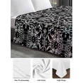 thumbnail image 6 of Black and White Full Size Flat Sheet, Wrinkleproof & Fadeproof Cooling Flat Bed Sheet Only, Modern Moroccan Geometric Abstract Art Breathable Soft Bedding Top Sheets 81 x 96 Inches, 6 of 8