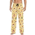 thumbnail image 7 of FORMRS Mens Pajama Pants with Pockets Cotton Sleepwear Lounge Bottoms Sizes S-2XL, Yellow Christmas Cat Pattern, 7 of 7