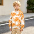 thumbnail image 5 of Atogsazn Kids Boys 1/4 Zip Sweatshirt Childrens Casual Tie Dye Long Sleeve Pullover Sweater Fall Winter Outerwear Orange 9-10 Years Fashion, 5 of 9