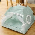 thumbnail image 1 of Cute teepee Indoor With Cushion Portable Pet Houses Animals Bed Dog Cat Bed Pet Tent L B, 1 of 8