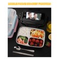 thumbnail image 2 of Mistaha Portable Lunch Box 304 Stainless Steel Leakproof Microwave Heating Divided Food Containers with Spoon & Chopsticks, 2 of 8