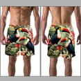 thumbnail image 3 of luoweisi Men's Beach Shorts Quick Dry Swim Trunks with Mesh Lining Toucan L, 3 of 5