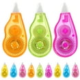 thumbnail image 1 of 12pcs Min Correction Tape Colorful Plastic White Out Correction Tape Dispenser Easy to Use Applicator for Instant Corrections, 1 of 9