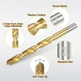 thumbnail image 3 of 2pcs Titanium Twist Drill Bit 3/8" Drilling Dia High Speed Steel Drills for Hardened Metal, Stainless Steel, Cast Iron, Wood, Plastic, 3 of 6