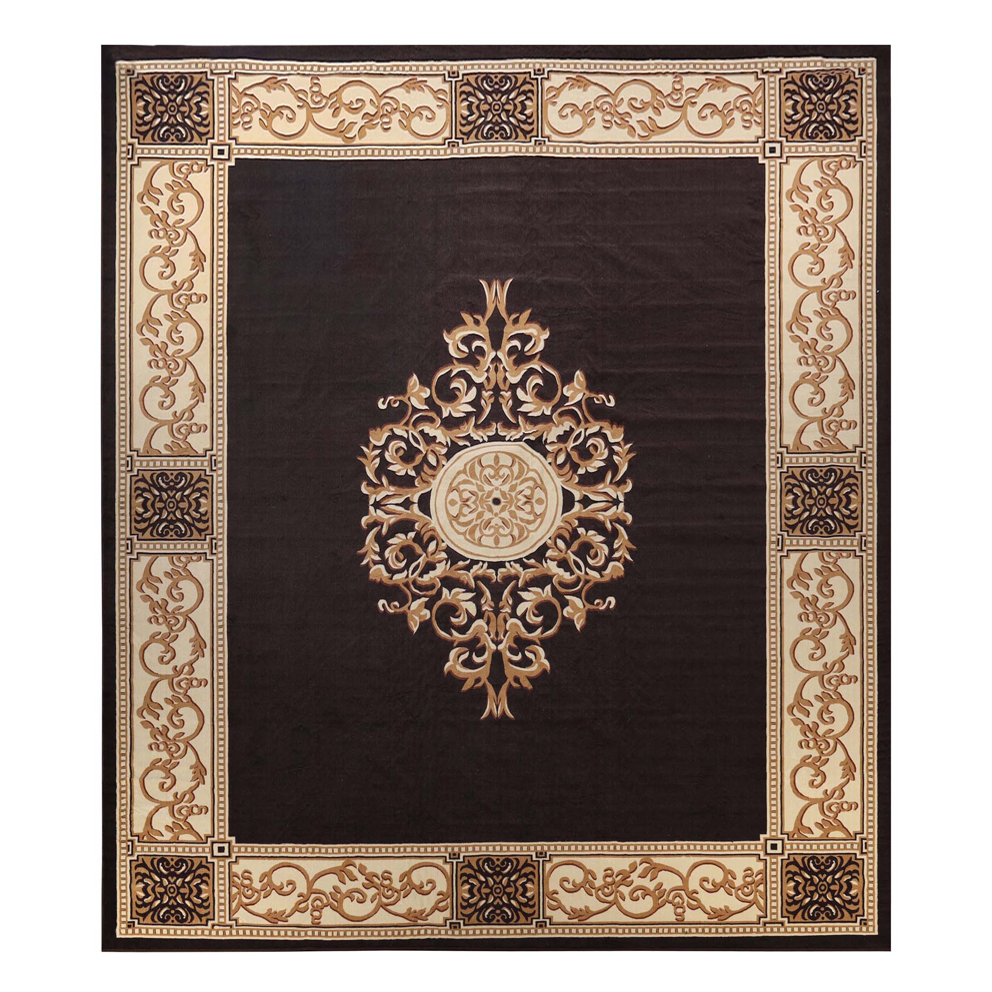 Superior Oversized Medallion Indoor Area Rug, 12' x 15', Coffee