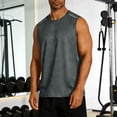 thumbnail image 2 of VBTAPA Men's Quick Dry Tank Top Summer Beach Swim Shirt Gym Workout Athletic Muscle Sleeveless Shirts Dark Gray XXL, 2 of 8