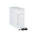 thumbnail image 5 of Linon Bartow Multi Function Storage Accent Table Charging Station in White Wood, 5 of 24