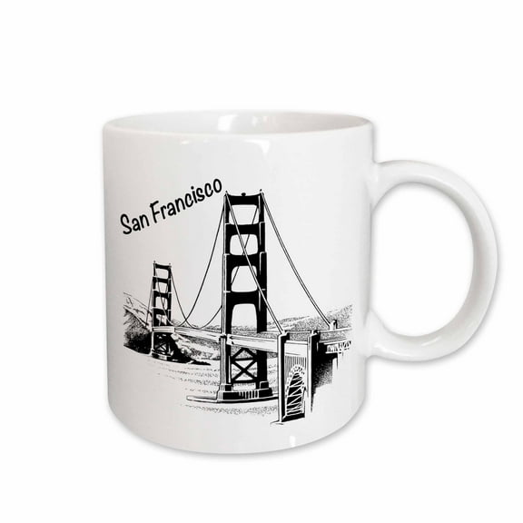 3drose, Golden Gate Bridge, 11oz Mug