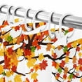 thumbnail image 6 of Shower Curtain 36"W x 78"L Autumn Maple Leaves Thanksgiving Pumpkins Fabric Shower Curtains Set with Hooks Water Repellent Bathroom Curtains Machine Washable Bathroom Accessories, 6 of 6