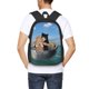 thumbnail image 4 of Disketp Two Brave Cats Are Floating On The Sea Iceberg Mochila Minimalista de Gran Capacidad, Mochila de Viaje para Escuela, Trabajo o Uso Diario, 4 of 6