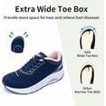 thumbnail image 3 of GOOBON Wide Toe Box Walking Shoes Womens Arch Support Orthotic Sneakers Plantar Fasciitis Tennis Running Shoes Fashion Sneakers for Foot Pain Relief US 6-11, 3 of 7