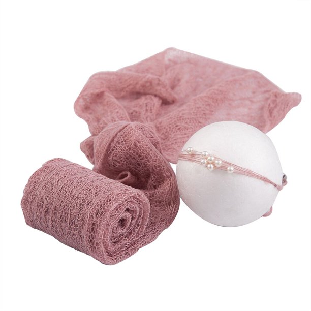 Accesorios de fotografía para recién nacidos, manta de encaje sólido para sesión de fotos, envoltura elástica suave para bebé, accesorios para la cabeza, 40x150cm