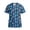 Blue, variant on Womens Under Scrub Tops Animal Printed Scrubs Stretch Dog Cat Pattern Uniforms Cute Pattern Nursing Workwear