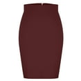 thumbnail image 3 of Business Pencil Skirt for Women 2025 Fashion Solid Color Elastic Waist Bodycon Skirts Casual Light Office Work Skirt, 3 of 6