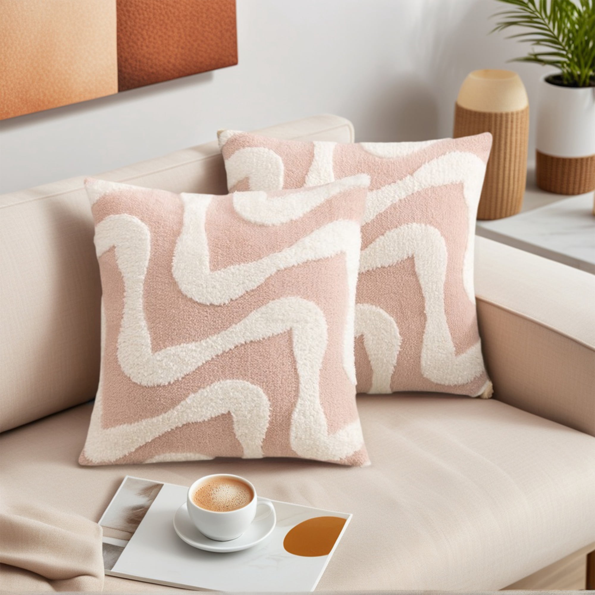 Unique Bargains Snowflake Fleece Throw Pillow Cover Pink 16" x 16"