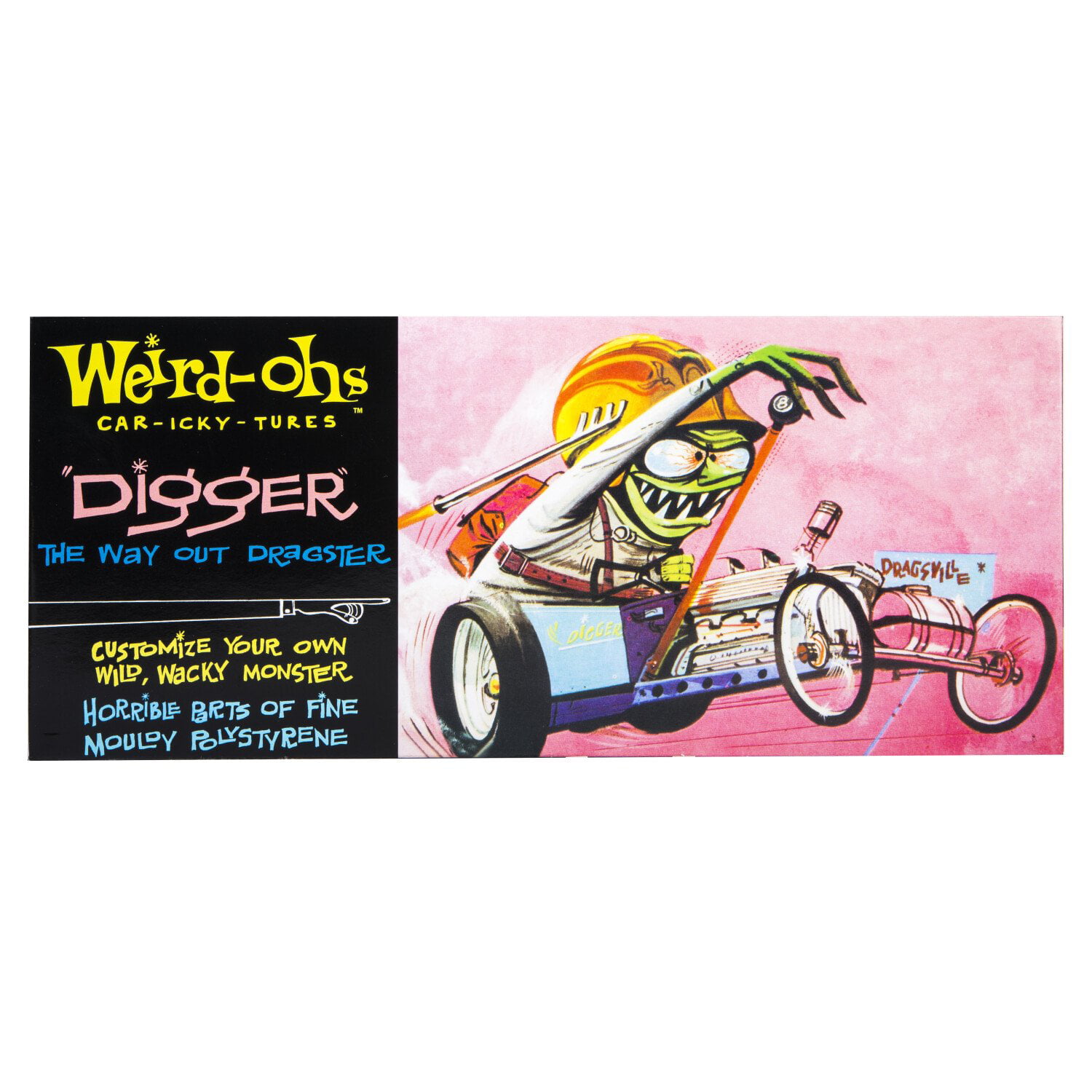 2006 HAWK Weird-ohs Digger The Way out Dragster Factory Plastic Model Kit for sale online 