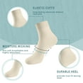 thumbnail image 2 of Women Thin Socks Bamboo Ankle Silky Quarter Anti Odor Casual Summer Socks 6 Pairs (Beige, US Size 3-7), 2 of 6