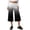 Black-B#3053BB, variant on Gauchos Pants for Women Striped Palazzo Culotte Fold Over Capri Pants for Women Flowy Low Rise Capris Pants for Women