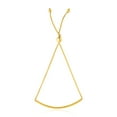 thumbnail image 1 of 14k Yellow Gold Smooth Curved Bar Lariat Design Bracelet 9.25 in, 1 of 3