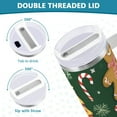 thumbnail image 3 of Yayeee 30oz Double-Wall Insulated Stainless Steel Tumbler with Handle Bottle, Beige Christmas Gingerbread, 3 of 8
