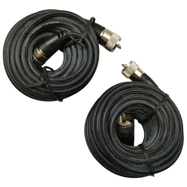 2 Lot Solarcon PP24TX 24FT RG58AU CB HAM Radio Antenna Coax Cable w/Molded PL259