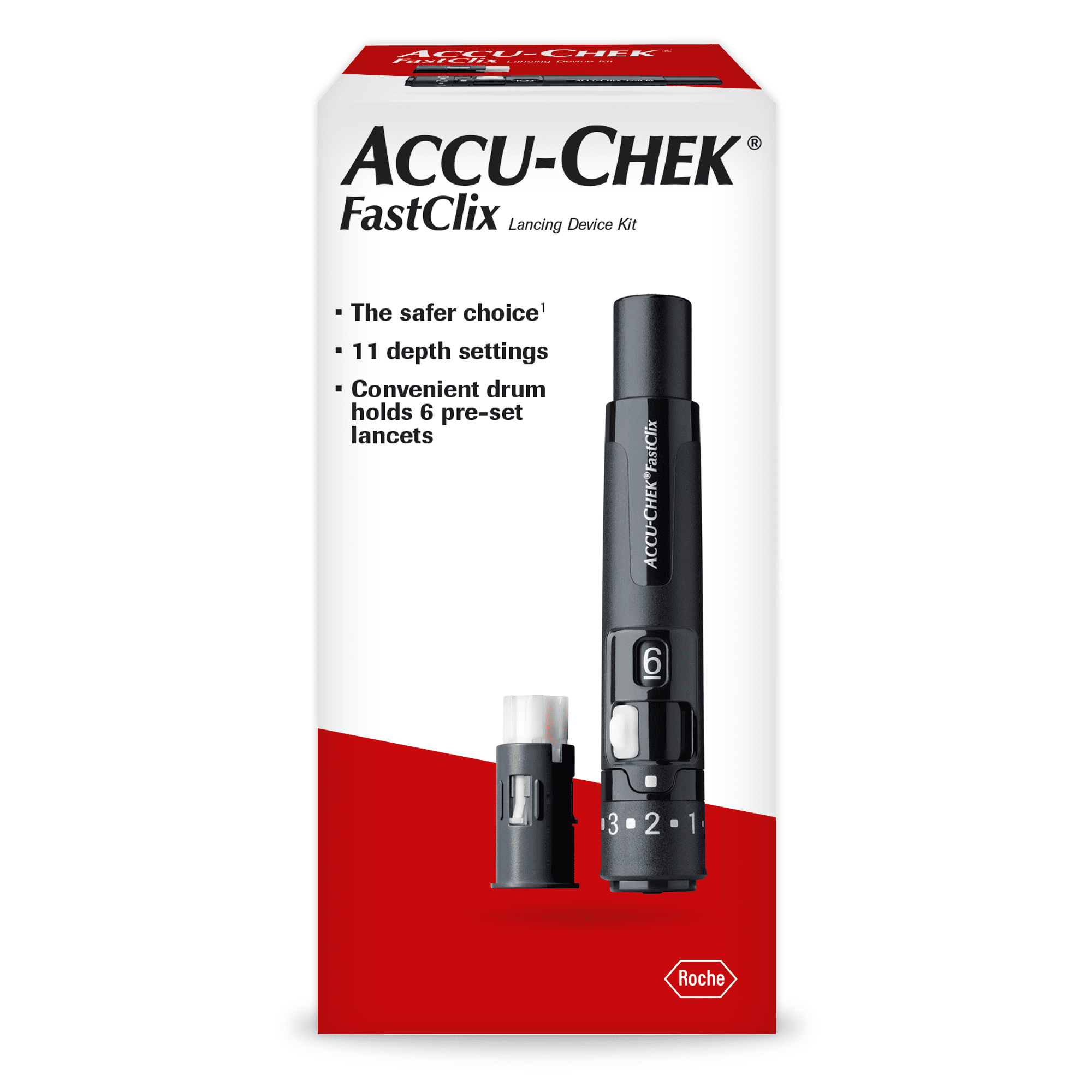 Accu-Chek FastClix Diabetes Lancing Device with 6 FastClix Lancets for ...