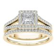 thumbnail image 3 of Womens Rings 2-in-1 Set Detachable Shiny Diamond Ring Set Engagement Wedding Rings Inlaid Zircon Ring, 3 of 9