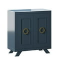 thumbnail image 7 of Twin Star Home Bar Cabinet with Stemware Rack, Fontana Blue, 7 of 7