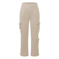 thumbnail image 3 of WTXUE Girls Cargo Pants, Scrub Pants Pants for Women Casual Gradient Print Bottom Sweatpants Pockets Waisted Sporty Gym Athletic Fit Jogger Pants Trousers, Pantalones De Mujer, 5-Beige, 3 of 5