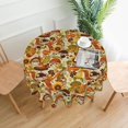 thumbnail image 6 of Autumn Tablecloth Fall Round Tablecloth 60 Inch Washable Reusable Harvest Tablecloth for Home Parties Dinner Picnic Dining Kitchen Decor, 6 of 6