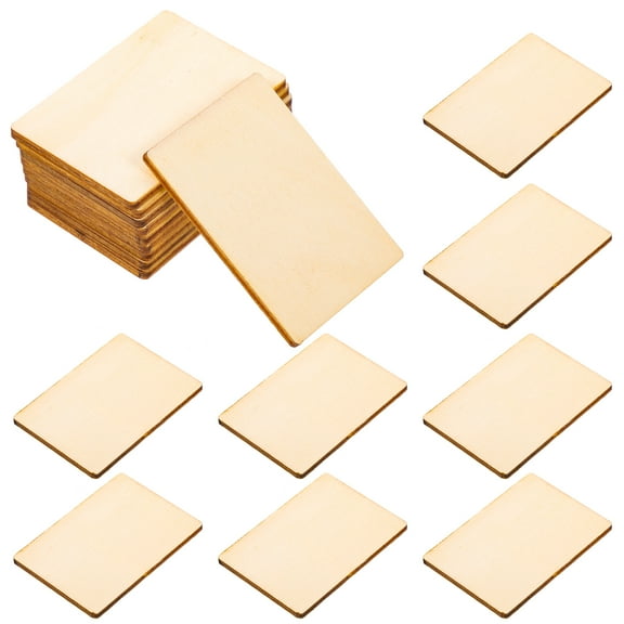 WORGEOUS 100 Pcs Circle of Wood Child 5X3.5cm Light Brown