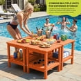 thumbnail image 5 of FUNDAZE HDPE 2-Layer End Table for Living Room, Outdoor Side Table, Patio Small End Table, Orange, 5 of 12