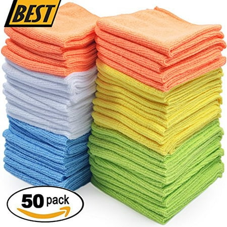 Best Microfiber Cleaning Cloth, Pack of 50 NEW FREE
