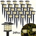 24/12PCS Solar Outdoor LED Landscape Lights, IP44 Waterproof Warm White ...