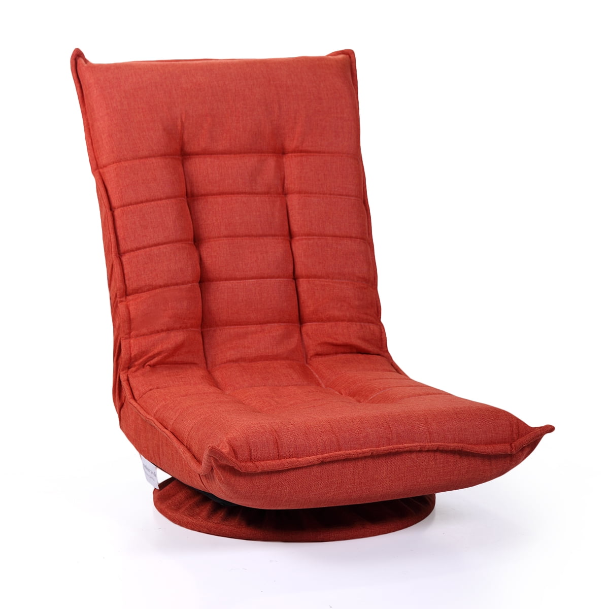 Lowestbest Adjustable 5-Position Floor Chair, Folded 360 Rotation Swivel Recliner Chair Sofa Couch Beds, Red Lowestbest Adjustable 5-Position Floor Chair, Folded 360 Rotation Swivel Recliner Chair Sofa Couch Beds, Red